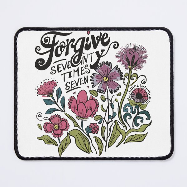 Item preview, Vintage Violet Hand-drawn - Retro "Forgive Seventy Times Seven" Women's Christian Art Design by #HahaHandlesHub designed and sold by HahaHandlesHub.