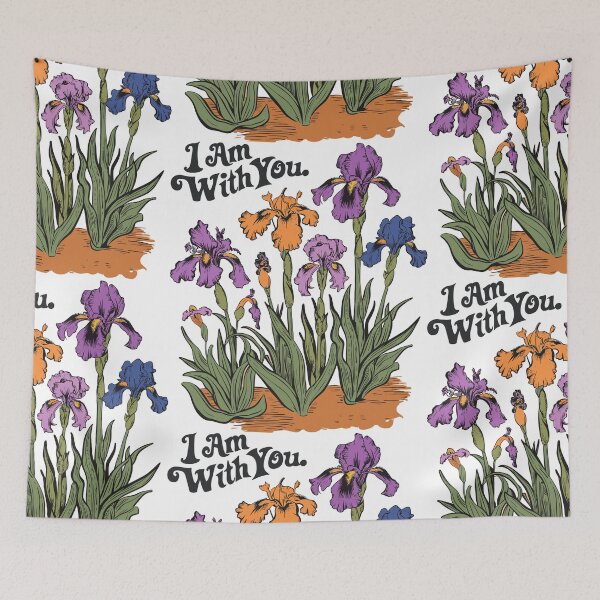 Item preview, Vintage Iris Hand-drawn - Retro "I Am With You" Women's Christian Art Design by #HahaHandlesHub designed and sold by HahaHandlesHub.