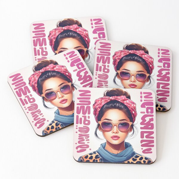 Item preview, Modern sassy girl in messy bun designed and sold by zycs.