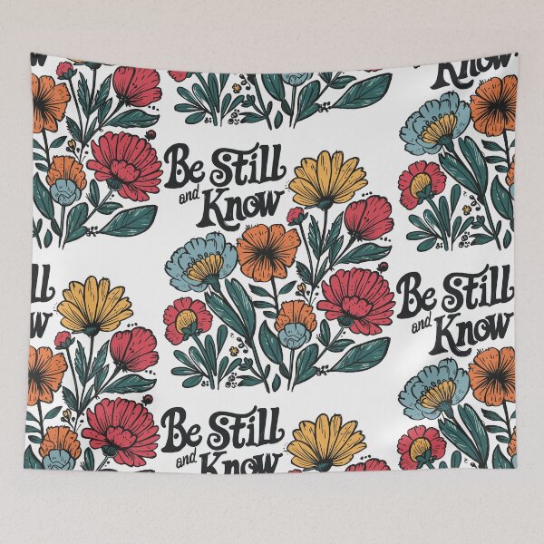 Item preview, Vintage Peony Hand-drawn - Retro "Be Still and Know" Women's Christian Art Design by #HahaHandlesHub designed and sold by HahaHandlesHub.