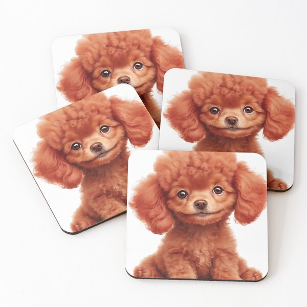 Item preview, Adorable Red Toy Poodle Puppy Illustration designed and sold by Sadia  Jannat.