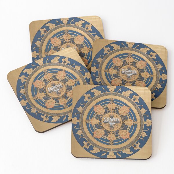 Item preview,  Silver Grey White heir inspiration, blue round white flower Chinese style pattern. designed and sold by markyboyce247.