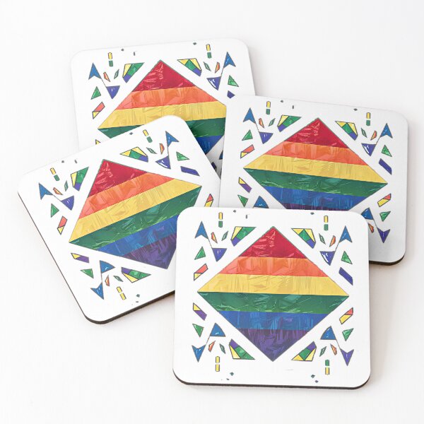 Item preview, Geometric Rainbow Flag designed and sold by BlissfulBlossom.