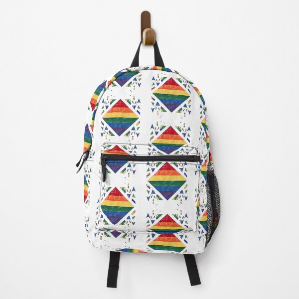 Item preview, Geometric Rainbow Flag designed and sold by BlissfulBlossom.