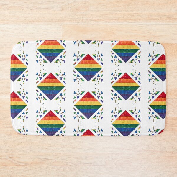 Item preview, Geometric Rainbow Flag designed and sold by BlissfulBlossom.