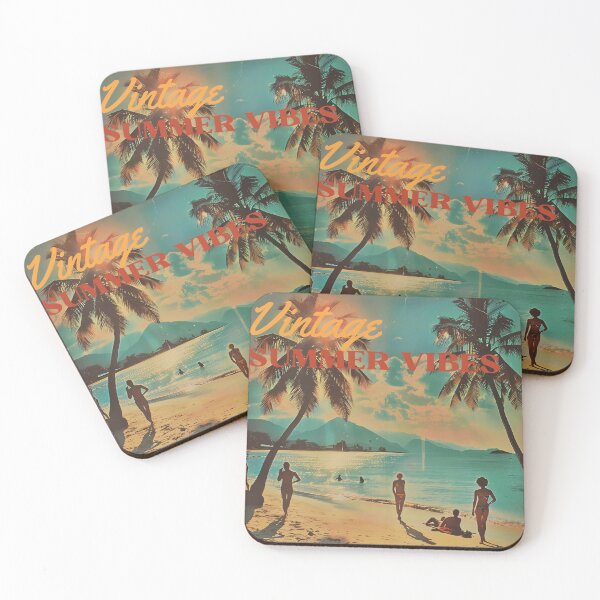 Item preview, Retro Beach Sunset - Vintage Summer Vibes Tropical Paradise Throwback Nostalgic Seaside designed and sold by myfavoritesm4.