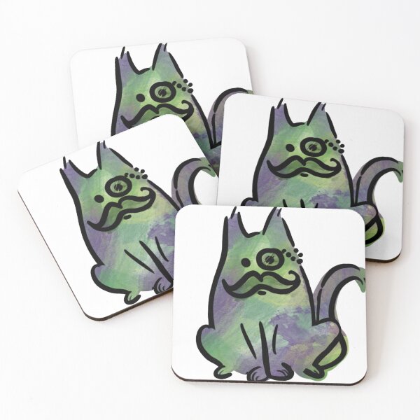 Item preview, Monocle cat designed and sold by Watercolorcat.