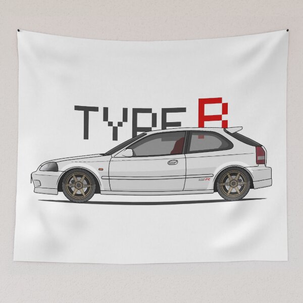 Item preview, EK9 Type R 90's Pixel Art (White) - JDM designed and sold by kacar-draw.