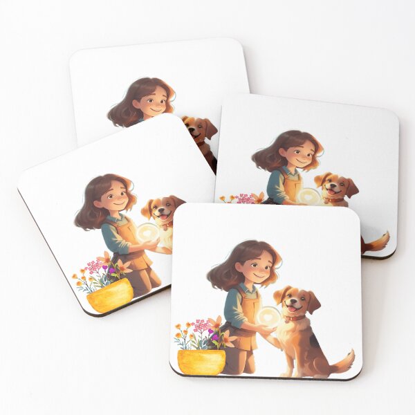 Item preview, DOG AND GIRL designed and sold by ARTIST-BRUSH.