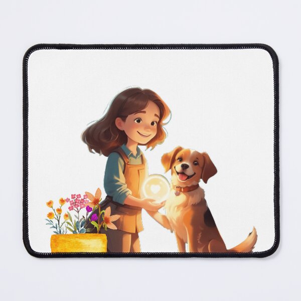 Item preview, DOG AND GIRL designed and sold by ARTIST-BRUSH.