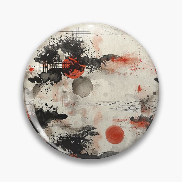 Item preview, Abstract japanese sumi-e pattern designed and sold by LittleNippon.