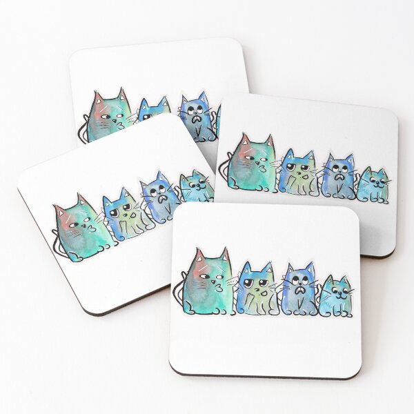 Item preview, Cat gang designed and sold by Watercolorcat.