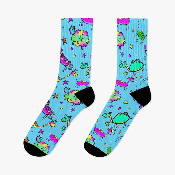 Item preview, Zoo Animals / large blue designed and sold by Sonya Gray.