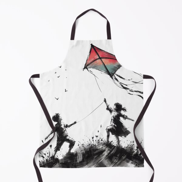 Item preview, Whimsical Kite Chase - Expressive Children’s Silhouette Art designed and sold by MiszungART.