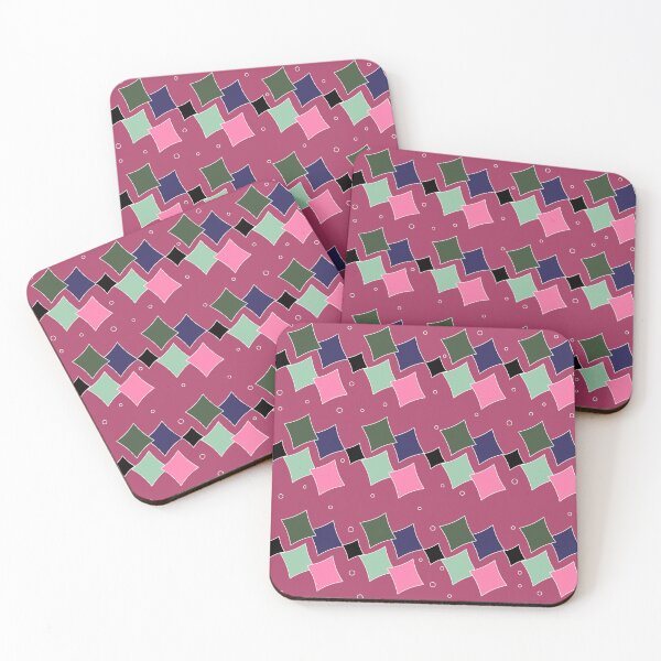Item preview, red background overlapping square pattern designed and sold by wonghong.