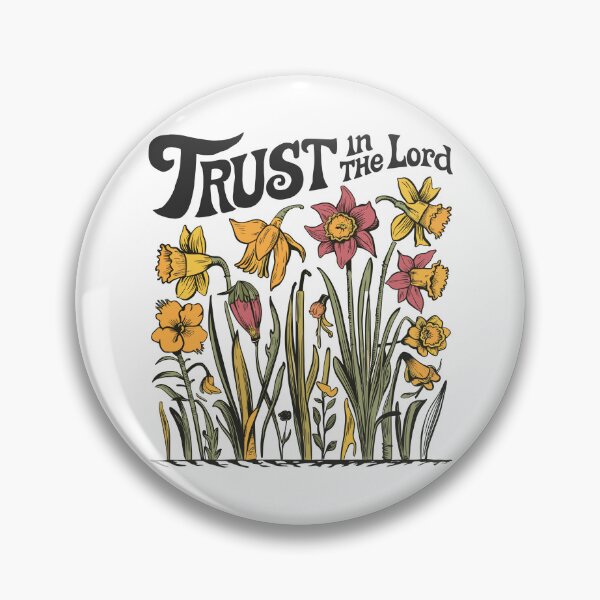Item preview, Vintage Daffodil Hand-drawn - Retro "Trust in the Lord" Women's Christian Art Design by #HahaHandlesHub designed and sold by HahaHandlesHub.
