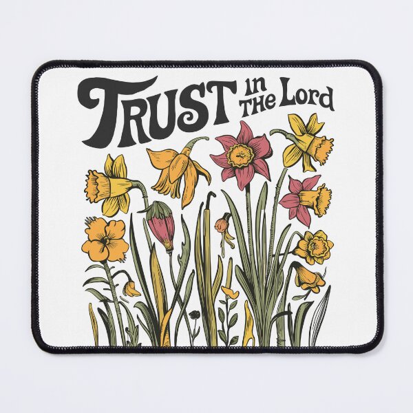 Item preview, Vintage Daffodil Hand-drawn - Retro "Trust in the Lord" Women's Christian Art Design by #HahaHandlesHub designed and sold by HahaHandlesHub.