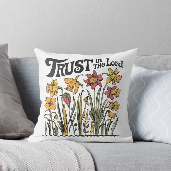 Item preview, Vintage Daffodil Hand-drawn - Retro "Trust in the Lord" Women's Christian Art Design by #HahaHandlesHub designed and sold by HahaHandlesHub.