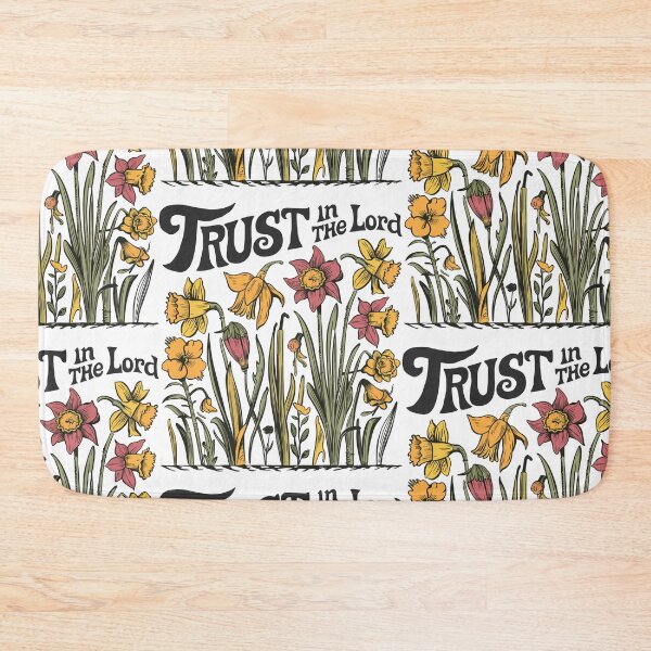 Item preview, Vintage Daffodil Hand-drawn - Retro "Trust in the Lord" Women's Christian Art Design by #HahaHandlesHub designed and sold by HahaHandlesHub.