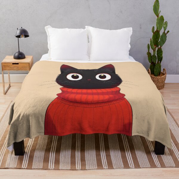 Item preview, Red Knit Kitten designed and sold by Retro Type.