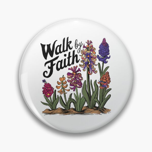 Item preview, Vintage Hyacinth Hand-drawn - Retro "Walk by Faith" Women's Christian Art Design by #HahaHandlesHub designed and sold by HahaHandlesHub.