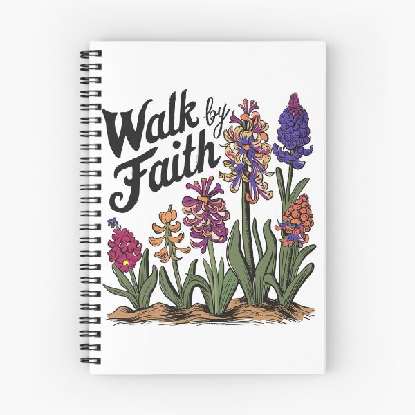 Item preview, Vintage Hyacinth Hand-drawn - Retro "Walk by Faith" Women's Christian Art Design by #HahaHandlesHub designed and sold by HahaHandlesHub.