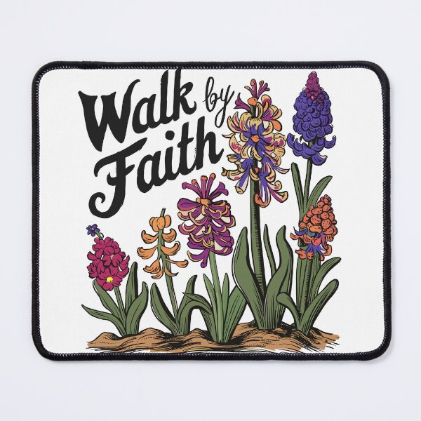 Item preview, Vintage Hyacinth Hand-drawn - Retro "Walk by Faith" Women's Christian Art Design by #HahaHandlesHub designed and sold by HahaHandlesHub.