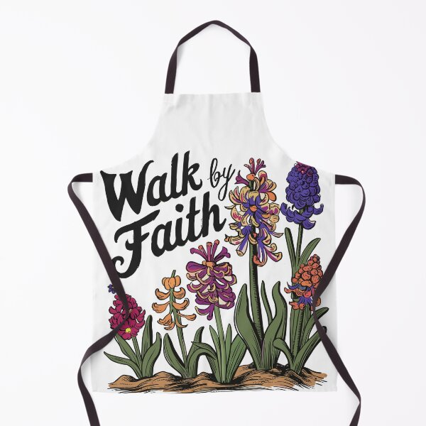 Item preview, Vintage Hyacinth Hand-drawn - Retro "Walk by Faith" Women's Christian Art Design by #HahaHandlesHub designed and sold by HahaHandlesHub.