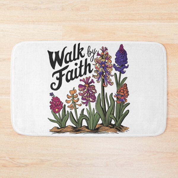 Item preview, Vintage Hyacinth Hand-drawn - Retro "Walk by Faith" Women's Christian Art Design by #HahaHandlesHub designed and sold by HahaHandlesHub.