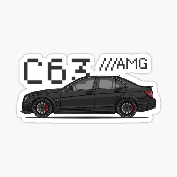 Aperçu de l'œuvre C63 AMG W204 Pixel Art des années 90 (noir) créée et vendue par kacar-draw.