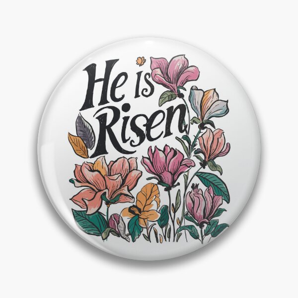 Item preview, Vintage Magnolia Hand-drawn - Retro "He is Risen" Women's Christian Art Design by #HahaHandlesHub designed and sold by HahaHandlesHub.