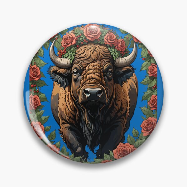 Item preview, Oklahoman Buffalo Surrounded By Oklahoma Roses designed and sold by taiche.