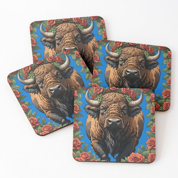 Item preview, Oklahoman Buffalo Surrounded By Oklahoma Roses designed and sold by taiche.
