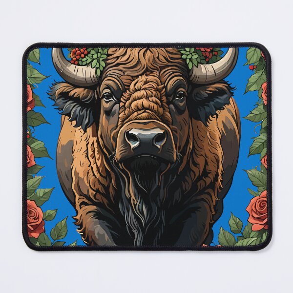 Item preview, Oklahoman Buffalo Surrounded By Oklahoma Roses designed and sold by taiche.