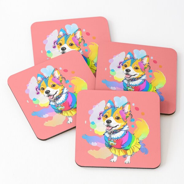 Item preview, Rainbow Pup in a Skirt: Prideful and Playful designed and sold by WitMeme.