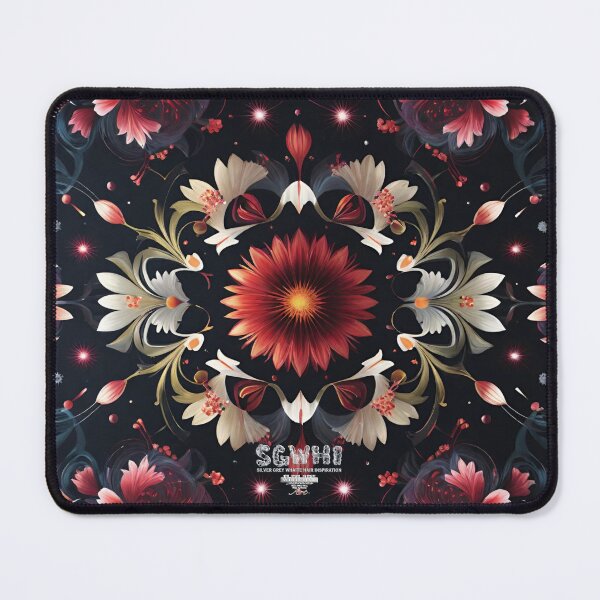Item preview, Silver Grey White heir inspiration, Red flower and star pattern designed and sold by markyboyce247.