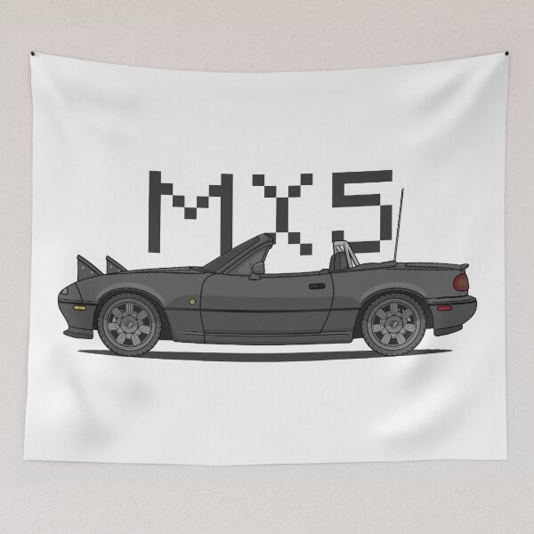 Item preview, MX5 NA 90's Pixel Art (Black) - JDM designed and sold by kacar-draw.