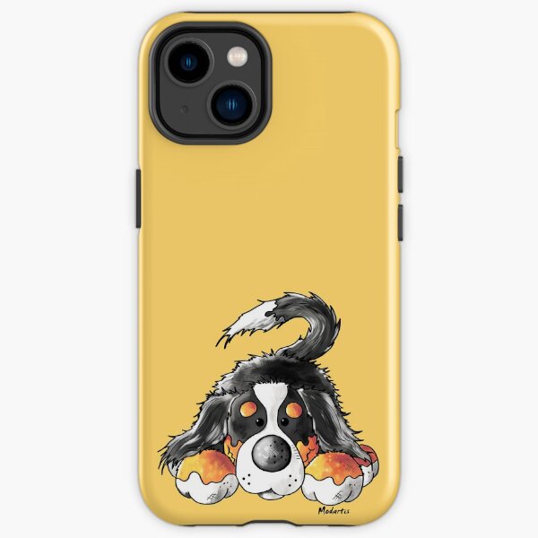 Cute Bernese Mountain Dog Puppy Cartoon iPhone Tough Case