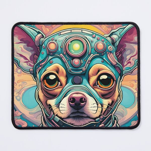 Item preview, Psychedelic Cyborg Chihuahua designed and sold by Mayastar Designs.