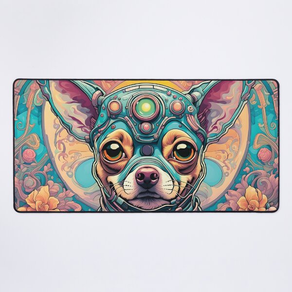 Item preview, Psychedelic Cyborg Chihuahua designed and sold by Mayastar Designs.