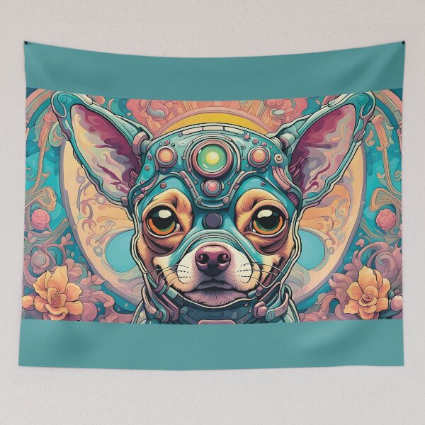 Item preview, Psychedelic Cyborg Chihuahua designed and sold by Mayastar Designs.