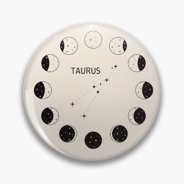 Item preview, Moon phases and zodiac constellation Taurus designed and sold by MonochromeEcho.