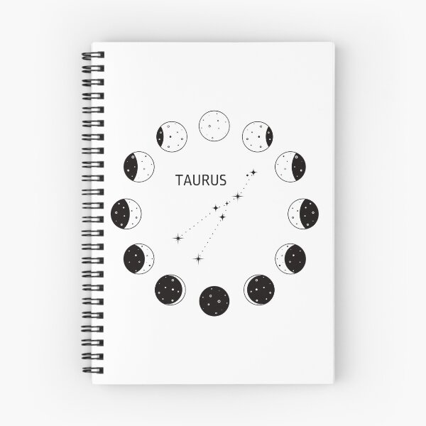 Item preview, Moon phases and zodiac constellation Taurus designed and sold by MonochromeEcho.