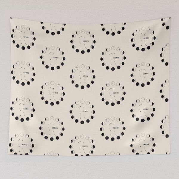 Item preview, Moon phases and zodiac constellation Gemini designed and sold by MonochromeEcho.