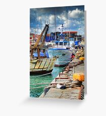 Barche ormeggiate al porto Greeting Card
