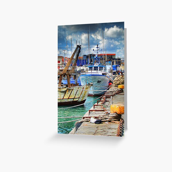 Barche ormeggiate al porto Greeting Card