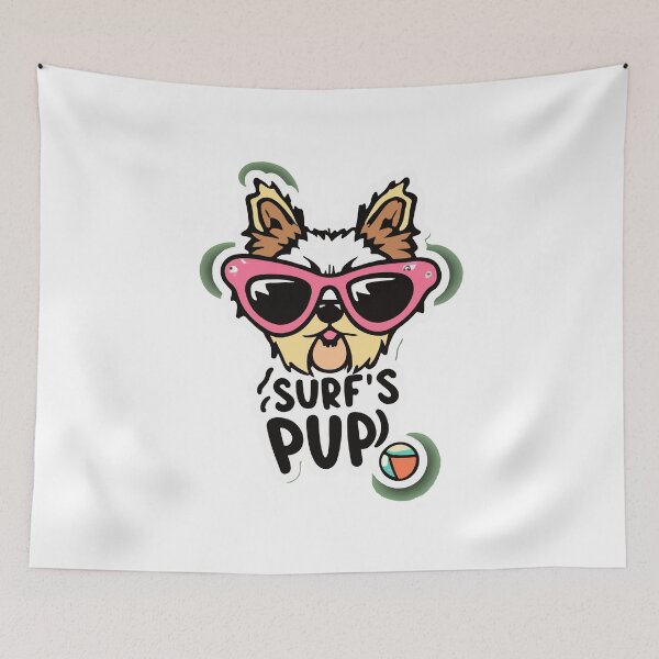 Item preview, Surf's Pup - Yorkshire Terrier Beach Adventure designed and sold by NiftyWrx.