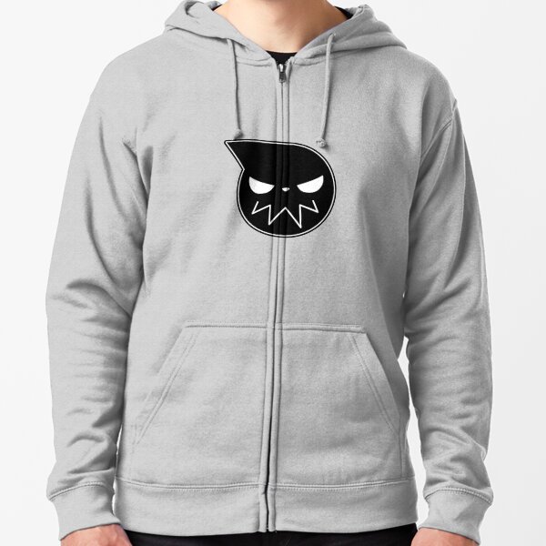 herrenmode soul eater zipper hoodie zip hooded sweatshirt