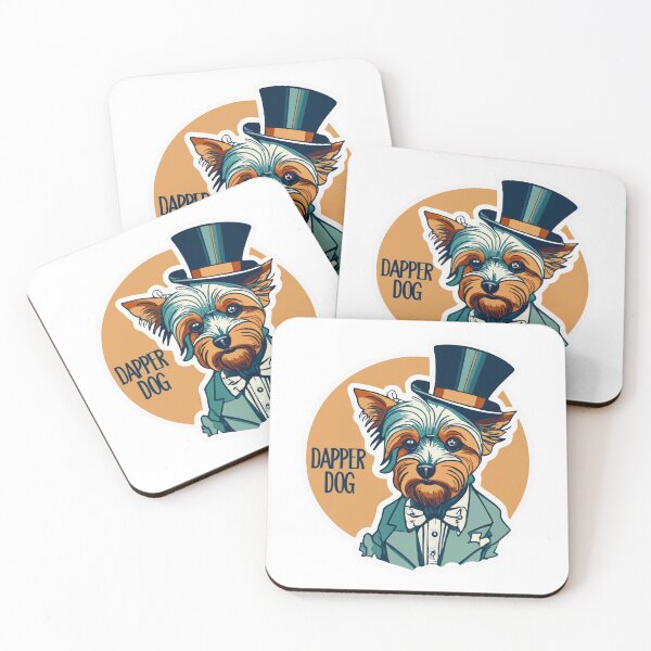 Item preview, Dapper Dog Yorkshire Terrier with Top Hat and Monocle designed and sold by NiftyWrx.
