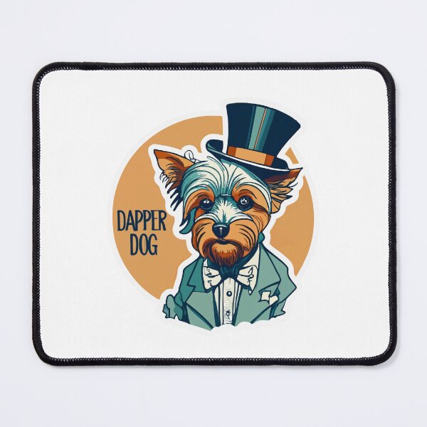 Item preview, Dapper Dog Yorkshire Terrier with Top Hat and Monocle designed and sold by NiftyWrx.